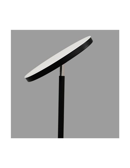 Lámpara de pie LED de metal negro, DENZEL 24W, 2200Lm CCT 2700K-4000K-6500K con mando a distancia
