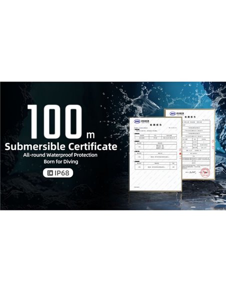 Lampe de poche LED DL30 submersible, 100 mètres, portée IP68, 788m, 1100 lumens