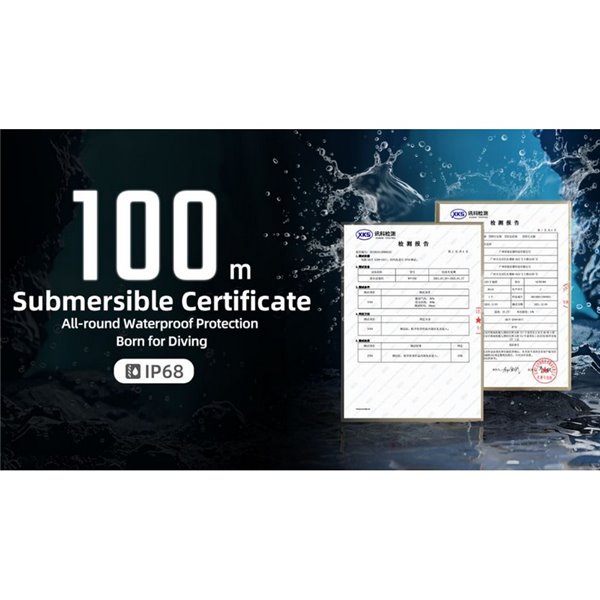 Lampe de poche LED DL30 submersible, 100 mètres, portée IP68, 788m, 1100 lumens