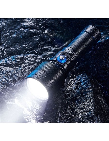 Linterna de Mano LED DL30 Sumergible 100 metros IP68 Alcance 788m 1100 Lúmenes