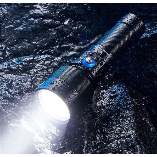 Linterna de Mano LED DL30 Sumergible 100 metros IP68 Alcance 788m 1100 Lúmenes