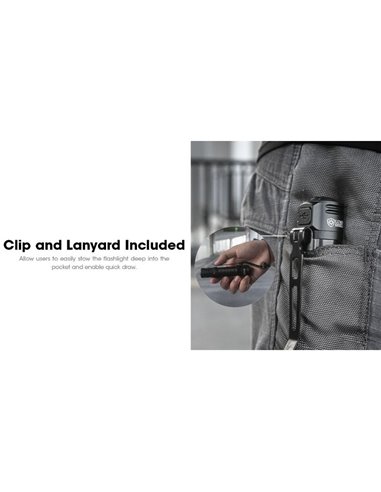 Linterna de Mano LED EDC31 3500 Lúmenes Autonomía Batería 57 horas IP68