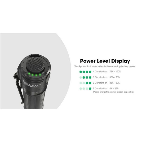 Lampe de poche LED EDC31 3500 lumens Autonomie de la batterie 57 heures IP68