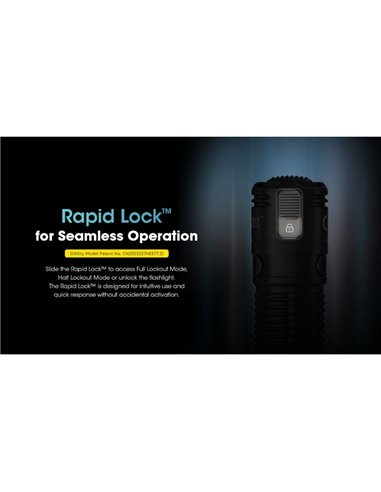 Lampe de poche LED EDC31 3500 lumens Autonomie de la batterie 57 heures IP68