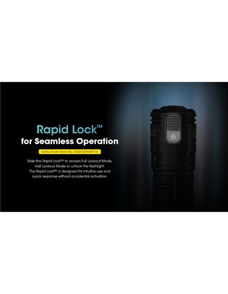 Lampe de poche LED EDC31 3500 lumens Autonomie de la batterie 57 heures IP68