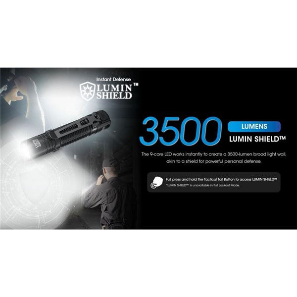 Linterna de Mano LED EDC31 3500 Lúmenes Autonomía Batería 57 horas IP68