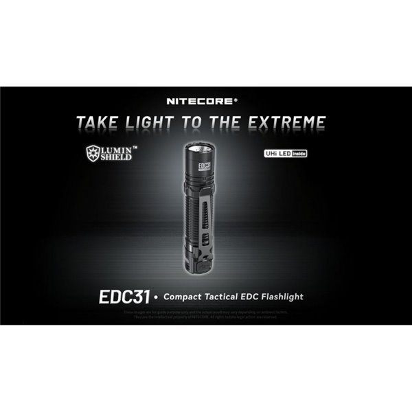 Linterna de Mano LED EDC31 3500 Lúmenes Autonomía Batería 57 horas IP68