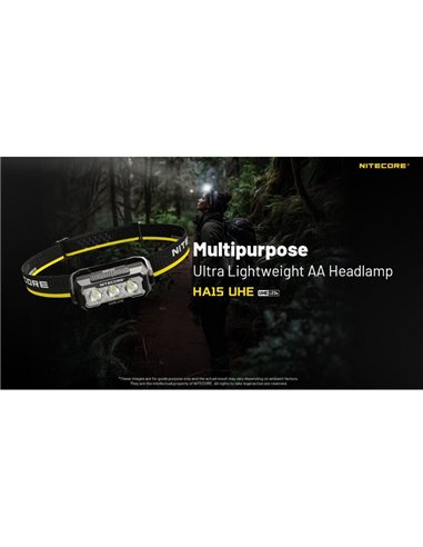 Lampe Frontale LED HA15 UHE 400 Lumens Portée 80 mètres IP66