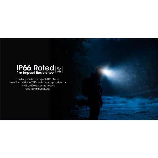 Linterna de Cabeza HA15 UHE LED 400 Lúmenes Alcance 80 metros IP66