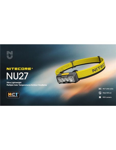 Linterna Frontal LED Ultraligera y Recargable NU27 Alcance 123 metros IP66