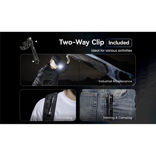 Lampe de poche LED ultralégère et rechargeable MT1A Pro, portée 250 mètres, IP68