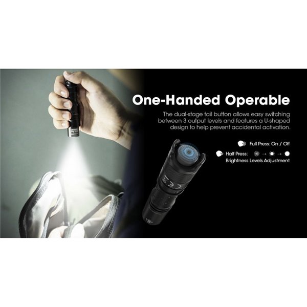 Linterna de Mano LED MT1A Pro Ultraligera Recargable Alcance 250 metros IP68