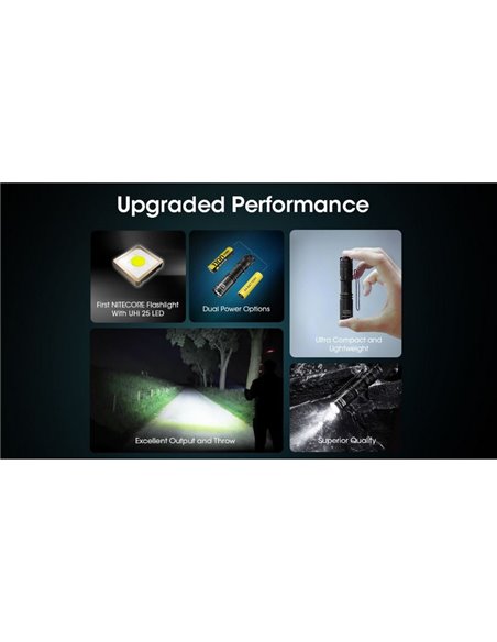 Linterna de Mano LED MT1A Pro Ultraligera Recargable Alcance 250 metros IP68