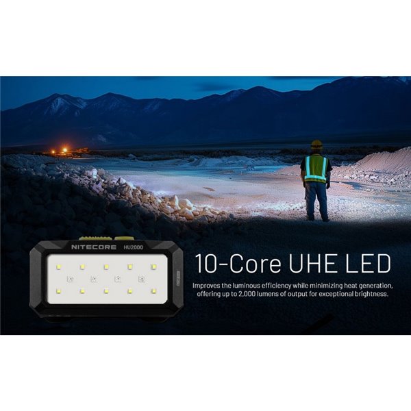 Farol LED HU2000 Muito Potente 2000 Lumens 160 metros Alcance IP68 Submersível