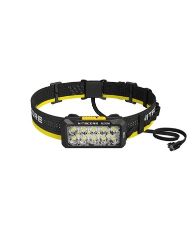 Linterna Frontal LED HU2000 Muy Potente 2000 Lúmenes 160 metros Alcance IP68 Sumergible