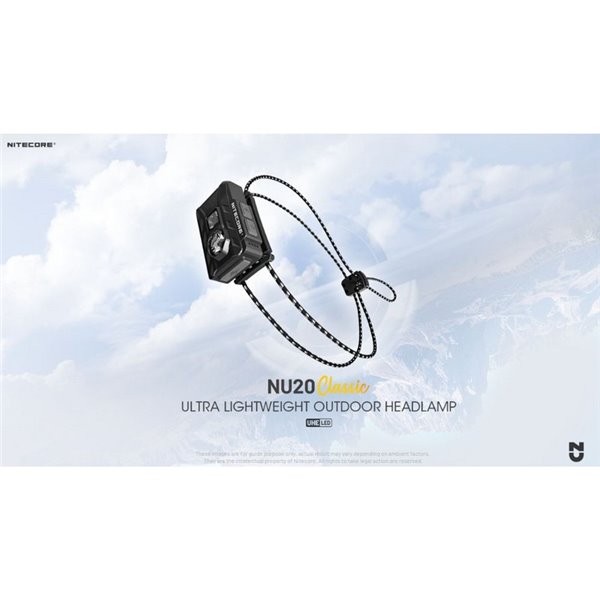 NU20 Classic Leve Farol LED Recarregável USB-C Alcance 109 metros IP66