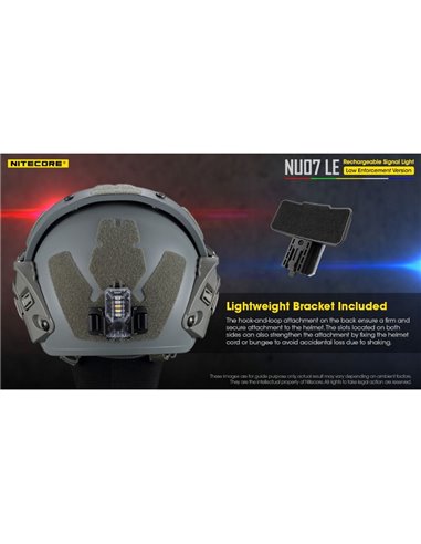 Luz Táctica de Señalización LED NU07 LE 5 colores 50 horas Autonomía Recargable USB-C IP66