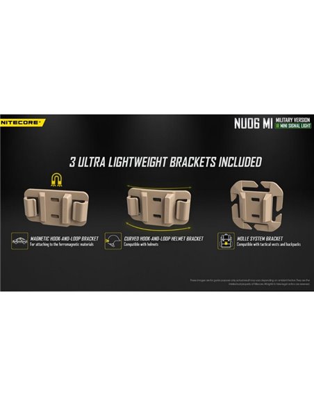 Luz de Señalización LED NU06 MI 3 Colores 75 horas Autonomía Recargable USB-C 