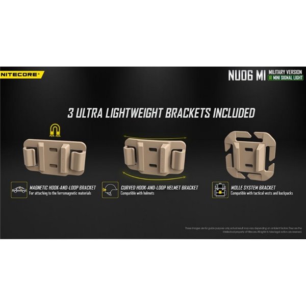 Luz de Señalización LED NU06 MI 3 Colores 75 horas Autonomía Recargable USB-C 