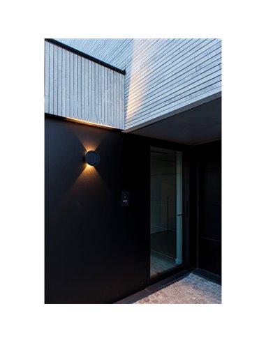 Aplique de pared LED exterior con panel solar frontal BELKA, con luz arriba y abajo, 9W 280Lm, 3000K