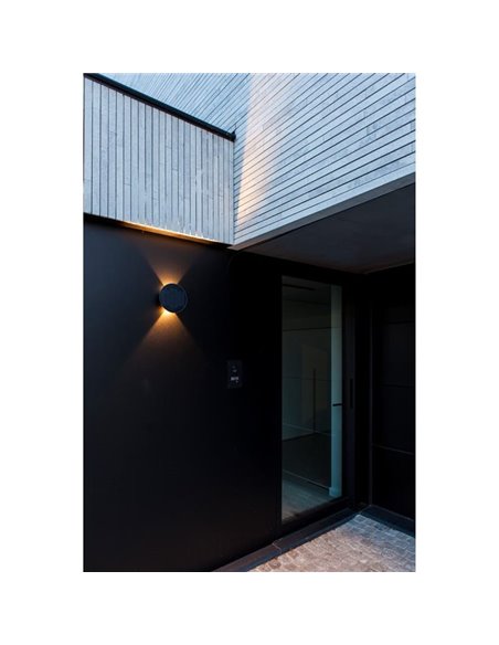 Aplique de pared LED exterior con panel solar frontal BELKA, con luz arriba y abajo, 9W 280Lm, 3000K