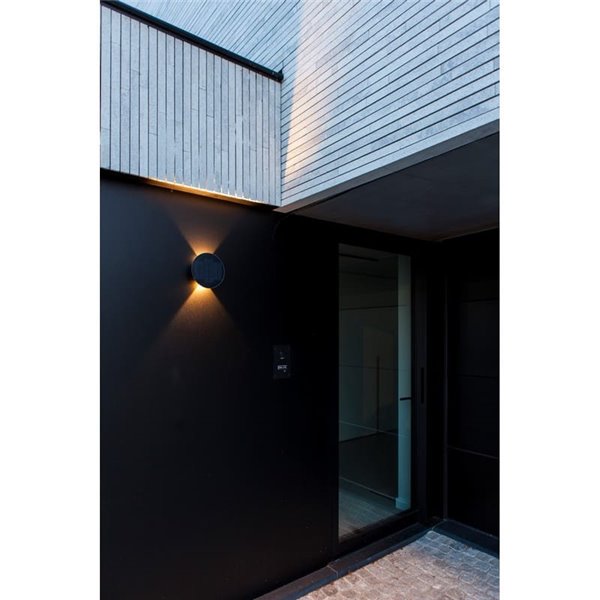 Aplique de pared LED exterior con panel solar frontal BELKA, con luz arriba y abajo, 9W 280Lm, 3000K