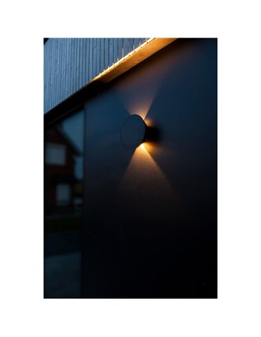 Applique d'extérieur LED avec panneau solaire frontal BELKA, avec éclairage haut et bas, 9W 280Lm, 3000K