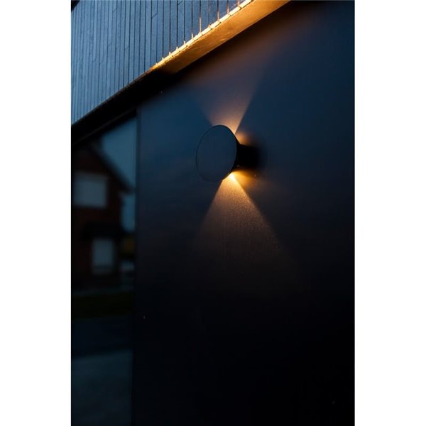 Aplique de pared LED exterior con panel solar frontal BELKA, con luz arriba y abajo, 9W 280Lm, 3000K