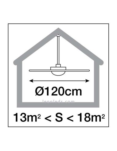Ventilaor de Techo Fujil Ø120 CM Blanco Sin Luz de Exo Lighting 638A-VX60B-01 | LeonLeds