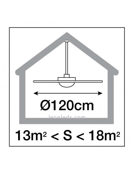 Ventilaor de Techo Fujil Ø120 CM Blanco Sin Luz de Exo Lighting 638A-VX60B-01 | LeonLeds