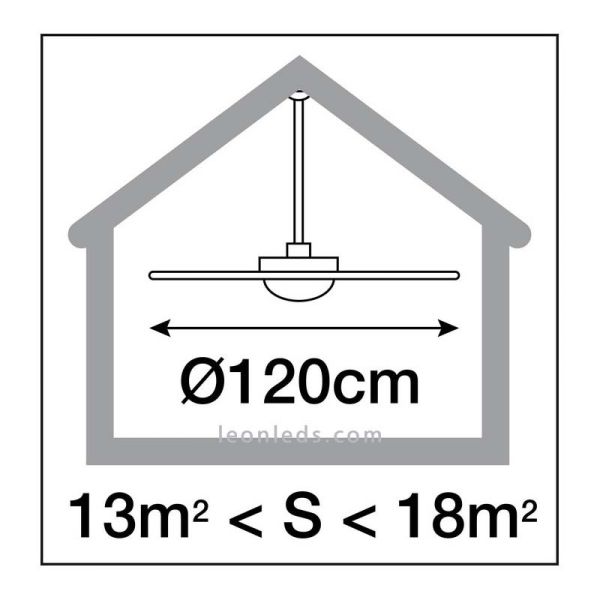 Ventilaor de Techo Fujil Ø120 CM Blanco Sin Luz de Exo Lighting 638A-VX60B-01 | LeonLeds