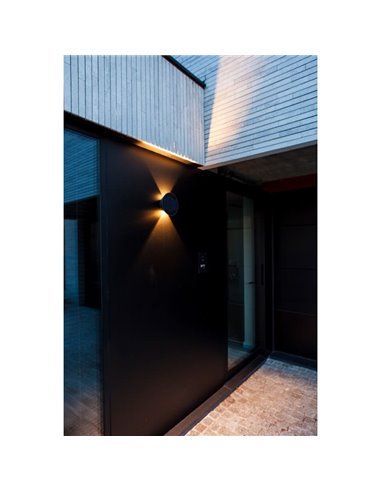 Aplique de pared LED exterior con panel solar frontal BELKA, con luz arriba y abajo, 9W 280Lm, 3000K