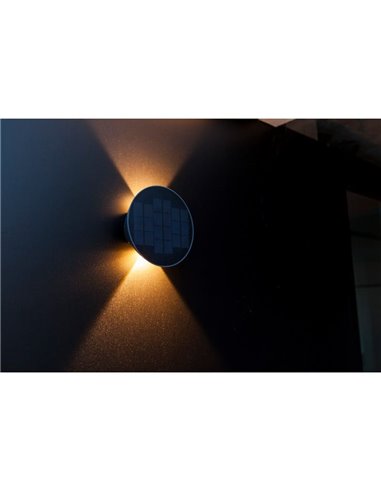 Aplique de pared LED exterior con panel solar frontal BELKA, con luz arriba y abajo, 9W 280Lm, 3000K