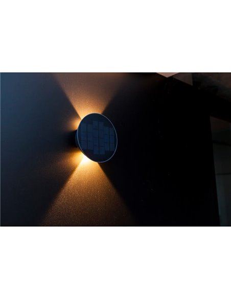 Aplique de pared LED exterior con panel solar frontal BELKA, con luz arriba y abajo, 9W 280Lm, 3000K
