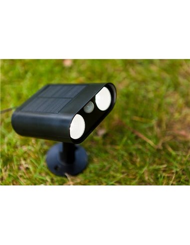 Projecteur de sol LED avec panneau solaire BINGO, avec détecteur de mouvement 8,2W, 800Lm, 5000K