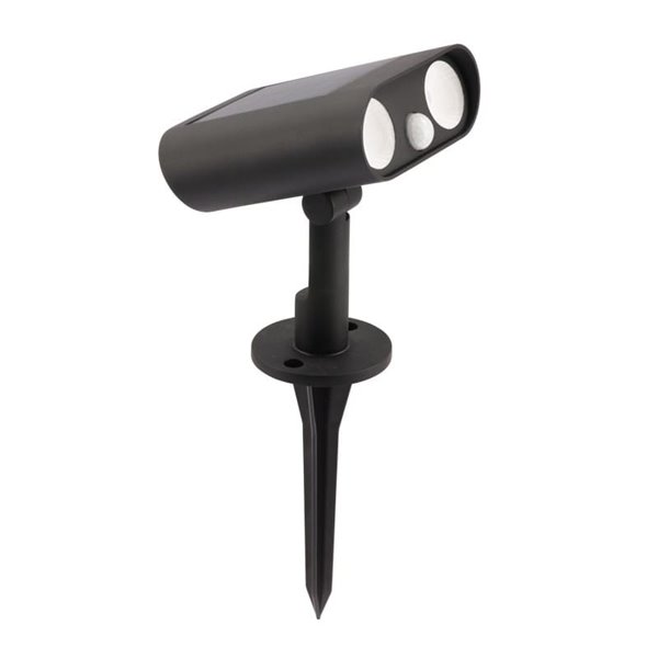 Projecteur de sol LED avec panneau solaire BINGO, avec détecteur de mouvement 8,2W, 800Lm, 5000K