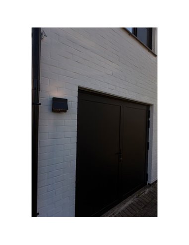Aplique de pared LED exterior ALETA, con panel solar y sensor PIR, 12,6W 1100Lm, 3000K,gris oscuro