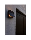 Aplique de pared LED exterior ALETA, con panel solar y sensor PIR, 12,6W 1100Lm, 3000K,gris oscuro