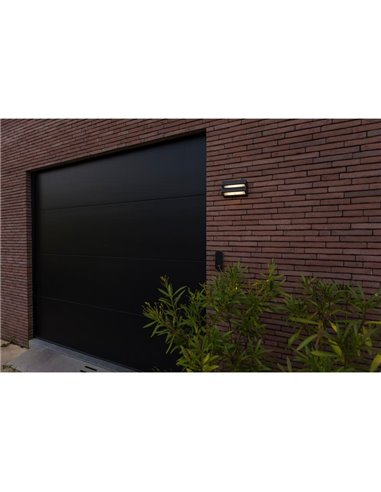 Aplique LED de pared doble con panel solar y sensor PIR, BARLO, 8,2W 950Lm, 4000K, gris oscuro