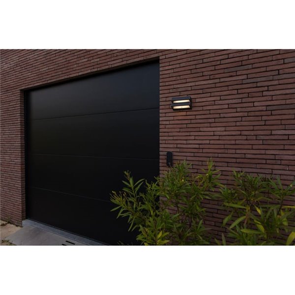 Aplique LED de pared doble con panel solar y sensor PIR, BARLO, 8,2W 950Lm, 4000K, gris oscuro