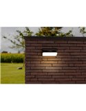 Aplique LED de pared AERO con panel solar y sensor de moviemiento, 8,6W 940Lm, 4000K, negro