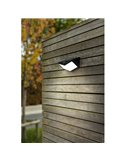 Aplique de pared LED, solar con sensor PIR, WINGS, negro, 3,7W 500Lm, 5000K