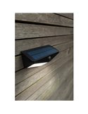 Aplique de pared LED, solar con sensor PIR, WINGS, negro, 3,7W 500Lm, 5000K
