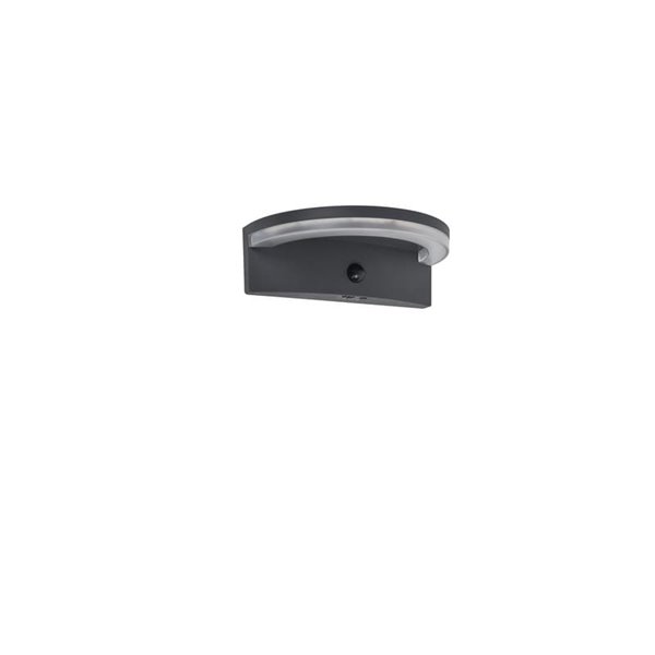 Applique murale LED semi-circulaire avec capteur PIR, VYZOR, 7W 1000Lm, 4000K, gris
