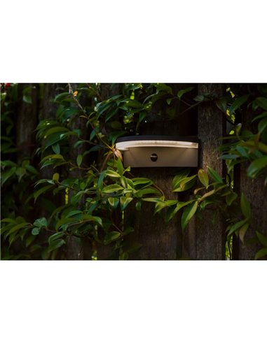 Applique murale LED semi-circulaire avec capteur PIR, VYZOR, 7W 1000Lm, 4000K, gris