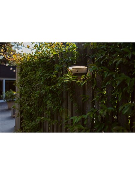 Aplique LED semicircular com sensor PIR, VYZOR, 7W 1000Lm, 4000K, cinza