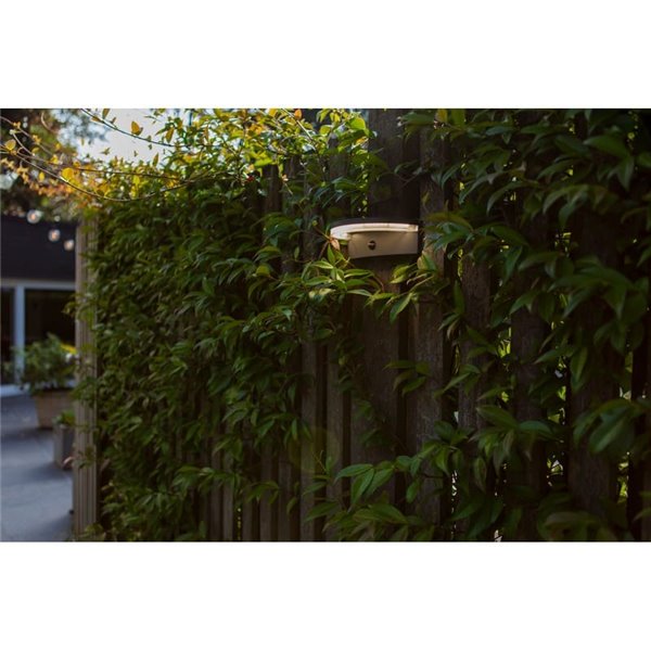 Aplique LED semicircular com sensor PIR, VYZOR, 7W 1000Lm, 4000K, cinza