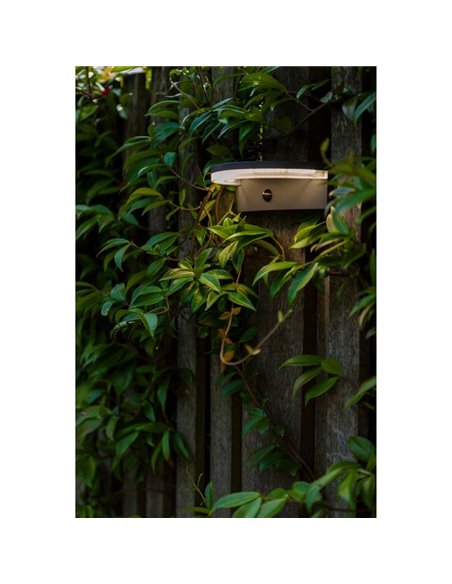 Applique murale LED semi-circulaire avec capteur PIR, VYZOR, 7W 1000Lm, 4000K, gris