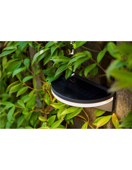 Aplique LED semicircular com sensor PIR, VYZOR, 7W 1000Lm, 4000K, cinza