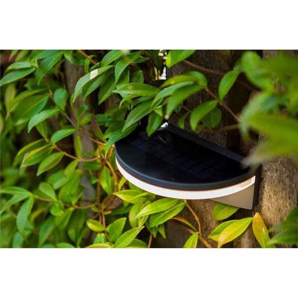 Aplique LED semicircular com sensor PIR, VYZOR, 7W 1000Lm, 4000K, cinza